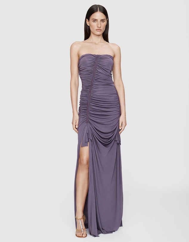 Christopher Esber - Shibari Jersey Ruched Strapless Dress