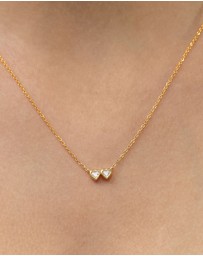SAINT VALENTINE - Two Of A Kind Heart Necklace - Gold
