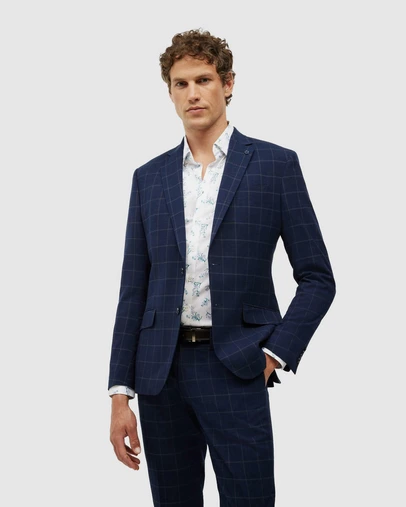 Politix - Sebastian Windowpane Check Tailored Jacket