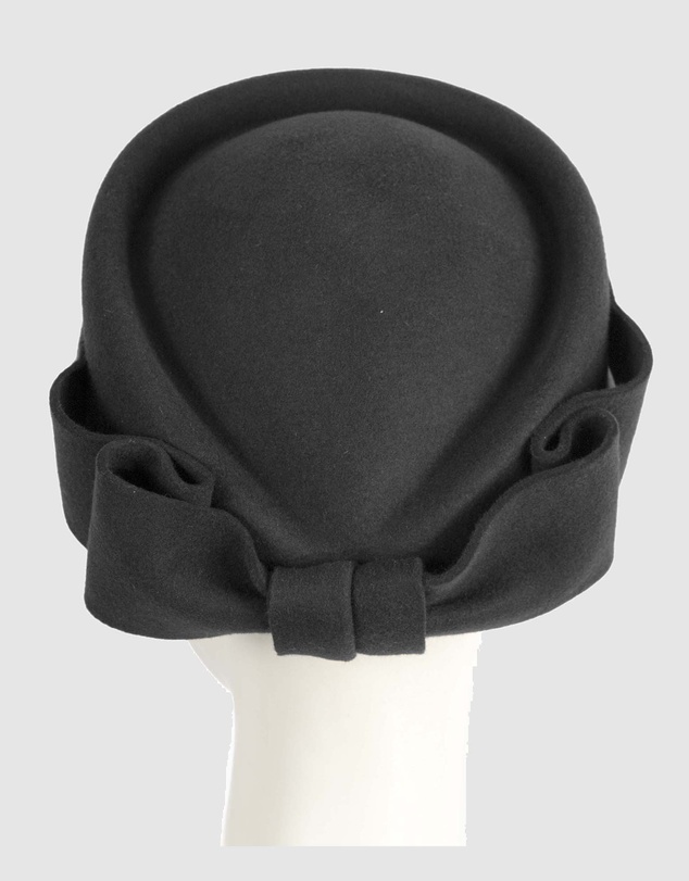 Max Alexander - Felt Black Pillbox Hat