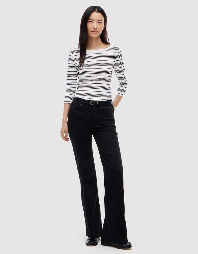 Tommy Hilfiger - Slim Boat Neck Three-Quarter Sleeve T-Shirt