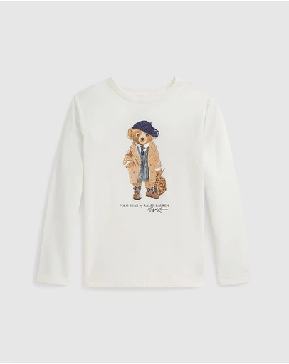 Polo Ralph Lauren - Polo Bear Cotton Jersey Long-Sleeve Tee - Babies-Kids