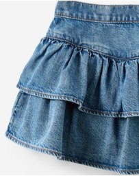 Cotton On Kids - Frill Denim Skirt