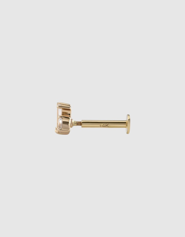 Von Treskow - Lyra Flat Back Lab Diamond Stud