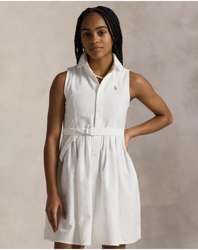 Polo Ralph Lauren - Belted Cotton Oxford Shirtdress - Teens