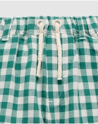 Purebaby - Gingham Shorts Christmas -Kids-Babies