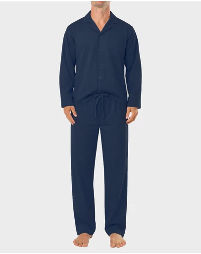 Mitch Dowd - Mens Cotton Jersey Pyjama Set - Navy