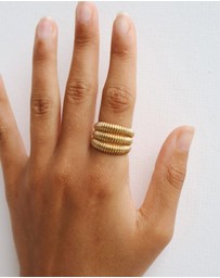 HOUSE OF SLANI - Gold Dara Statement Ring