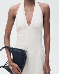 M.N.G - Valentin Halter-Neck Linen Dress