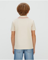 Calvin Klein Jeans - Boys Stretch Pique Tipping Polo Shirt