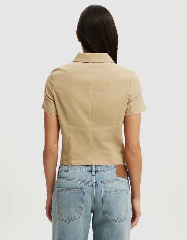 Cotton On - Rowe Button Detail Trench Shirt