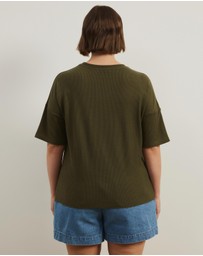 Atmos&Here Curvy - Sasha Waffle SS Tee