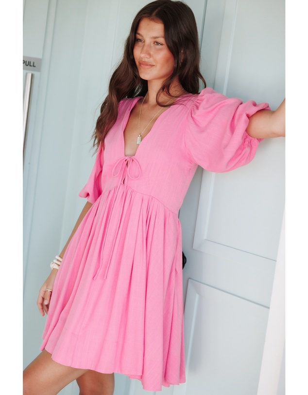 Petal & Pup - Emiko Scallop Mini Dress - Pink