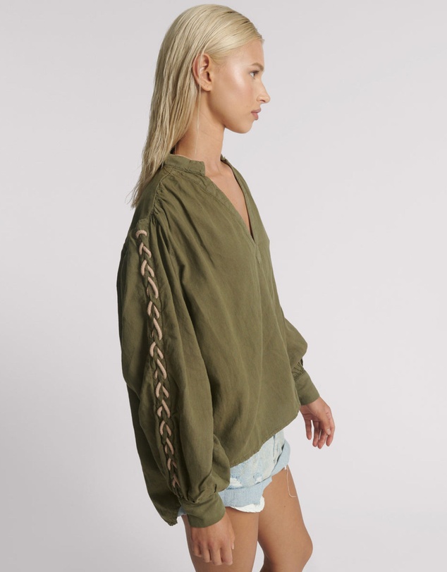 ONE TEASPOON - Johnny Linen Lace Up Shirt