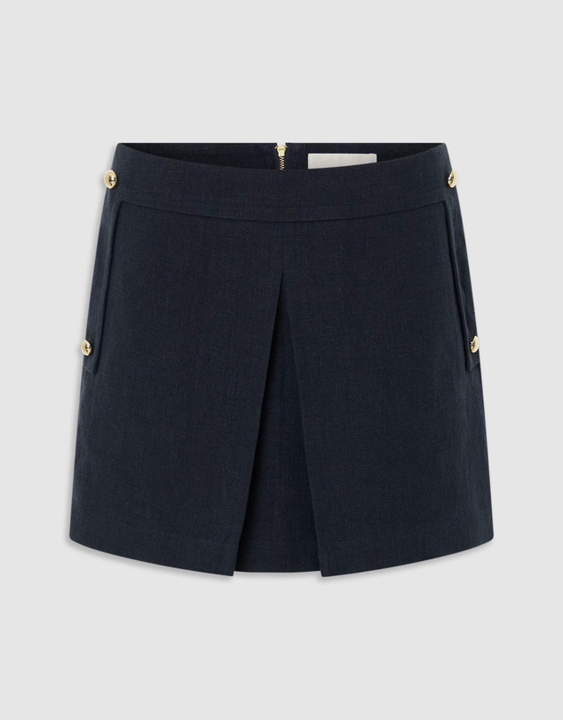 Oroton - Button Detail Mini Skirt
