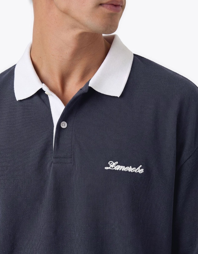 Zanerobe - Box Crop Rugby Shirt Navy White