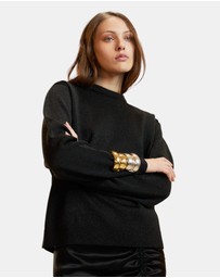 Cynthia Rowley - Metallic Knit Crewneck