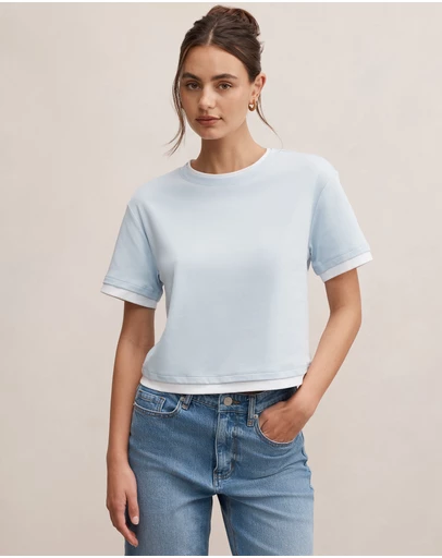 Forever New - Charlie Contrast Layered T-Shirt