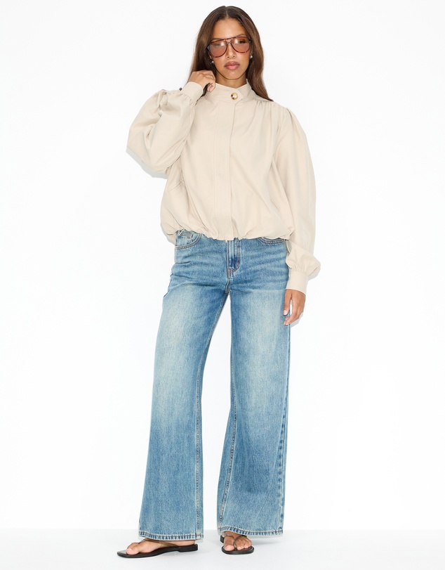 Dazie - Daniella Pleated Bubble Hem Jacket