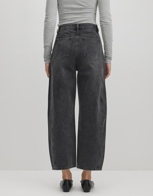 AERE - Mid Rise Barrel Leg Jeans