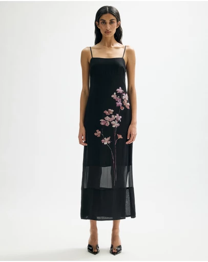 Minima Esenciales - Althea Floral Midi Dress