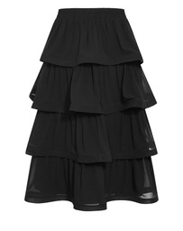 City Chic - Plus size Bianka Tiered Skirt - black