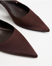 Atmos&Here - Kaia Satin Sling Back Heels