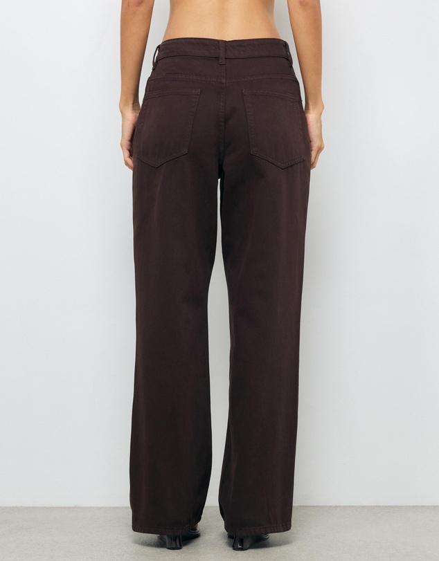AERE - High Rise Straight Leg Jeans