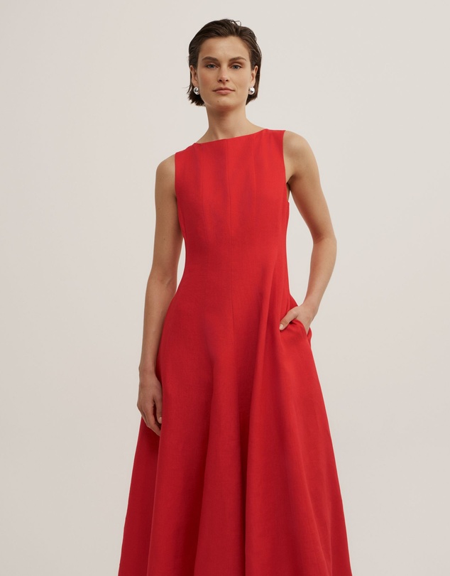 Witchery - Linen Panel Midi Dress