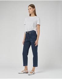 DRICOPER DENIM - Stella Stretch High Waisted Indigo Trousers