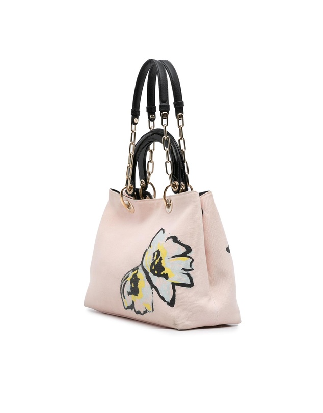 Pre-Loved by Azura Reborn - Pre-Loved Limited Edition Medium Canvas Floral Printed Diorissimo Satchel