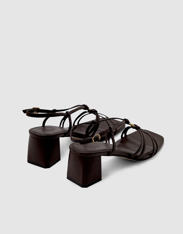 Brie Leon - Piper Mid Heel Sandal - Corn Leather
