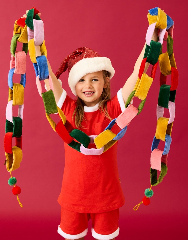 Kip&Co - Santa's Helper Organic Cotton Short Sleeve Tee and Shorts Pyjama Set - Babies-Teens