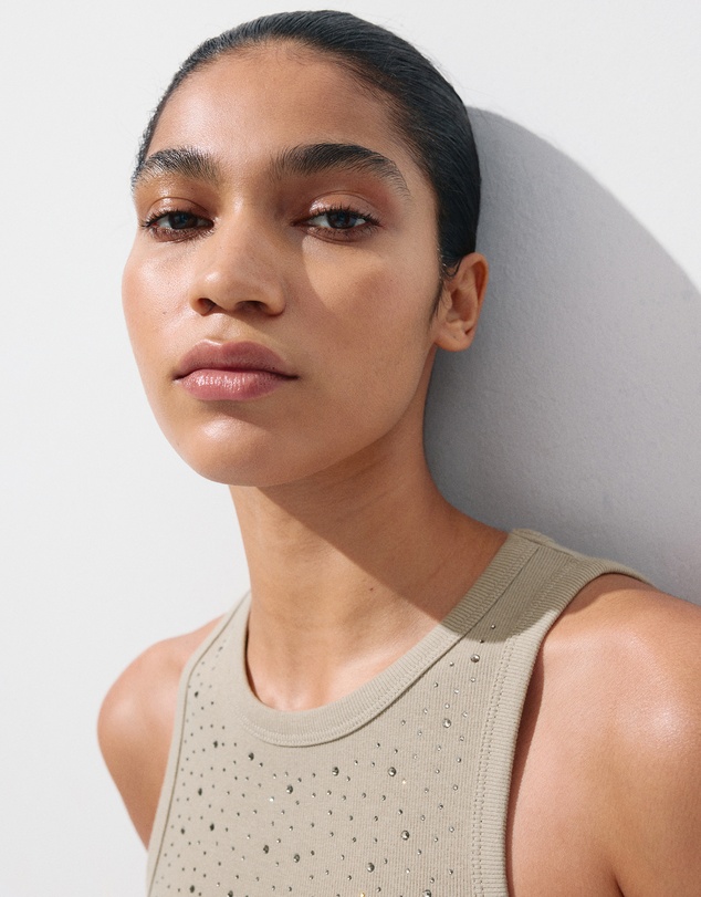 M.N.G - Wide Strap Glitter Top
