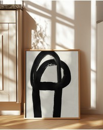 Olive et Oriel - Black Strokes No 2 by Treechild Art Print