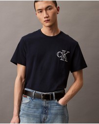 Calvin Klein Jeans - Varsity Monogram Logo Patch T-Shirt