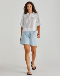 Sass - Pammi Ruffle Yoke Blouse