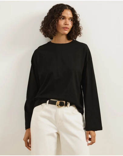 Atmos&Here - Long Sleeve Oversized T-Shirt