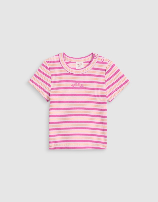 Seed Heritage - Stripe Logo Rib Tee