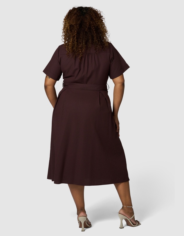 Something 4 Olivia - Orla Midi Linen Shirt Dress