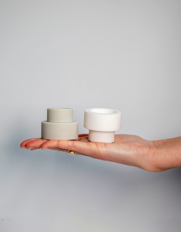 porter green - flipp sml silicone unbreakable candle holder set