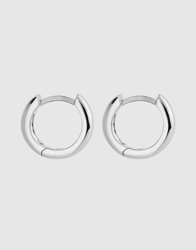 Najo - Carrousel Silver Huggie Earrings