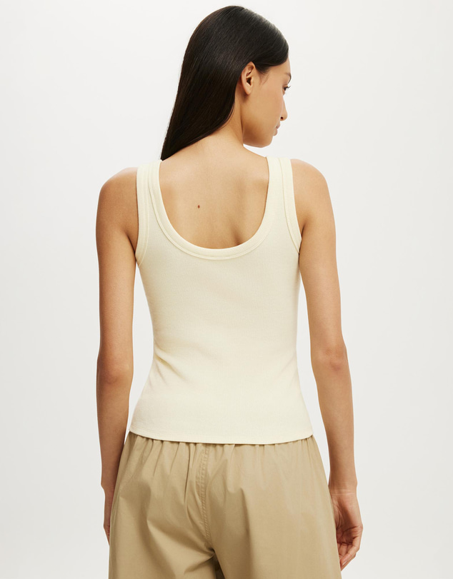 Cotton On - Blake Rib Scoop Tank
