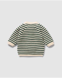 Wilson & Frenchy - Organic Knitted Stripe Kimono Cardigan - Babies