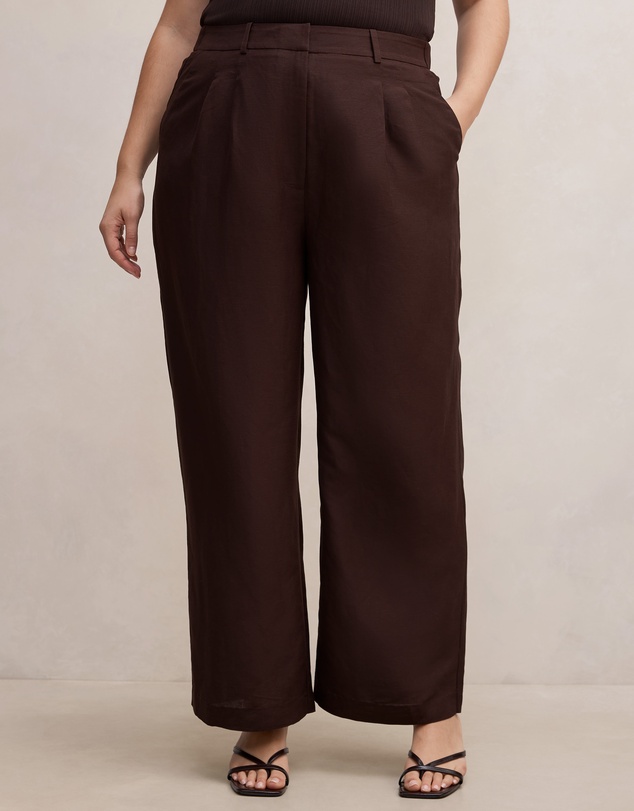 Forever New Curve - Eva Curve Linen Wide Leg Pants