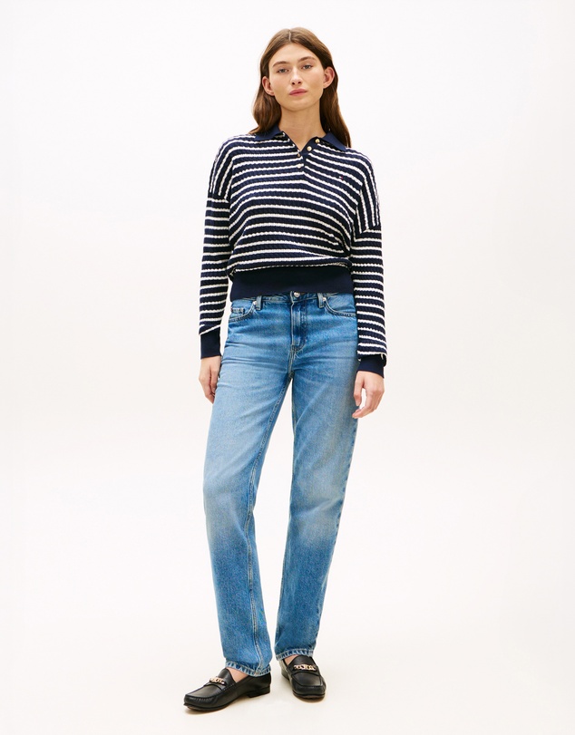 Tommy Hilfiger - Cable Knit Relaxed Polo Jumper