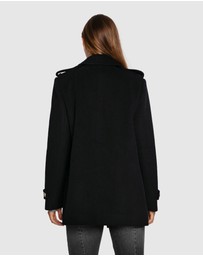 Belle & Bloom - Harbour Military Wool Blend Pea Coat