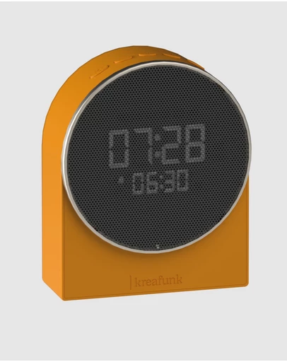 Kreafunk - Kreafunk Ivy Alarm Clock W/ Bluetooth Speaker - Mango Burst
