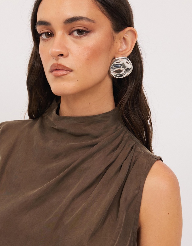 Calli - Sadie Cupro Draped Mini Dress