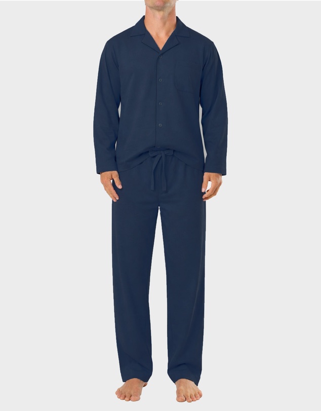 Mitch Dowd - Mens Cotton Jersey Pyjama Set - Navy